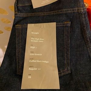 Everlane high rise straight jeans